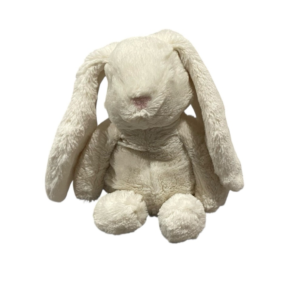 Baby Ganz Downy Bunny White Rabbit Stuffed Silky Cream Plush 11" Toy